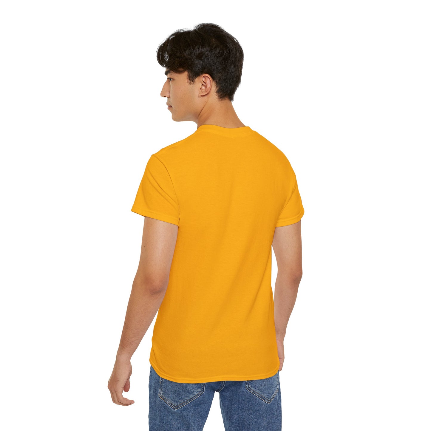 LongD positive vertical striped Hyde Park logo cotton tee (Pride colors)