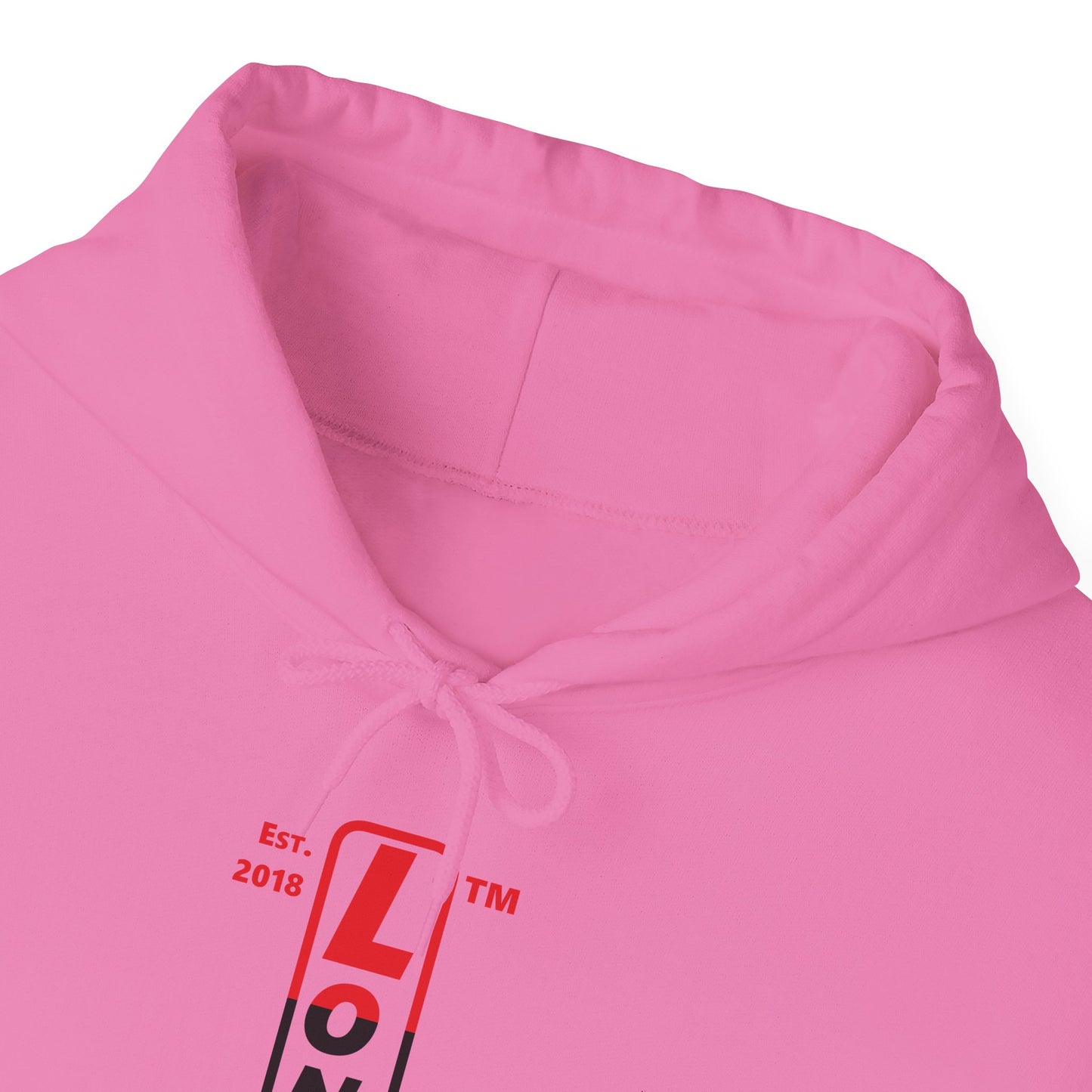 LongD® positive horizontal 3-striped upright Chicago logo hoodie (Juneteenth colors)