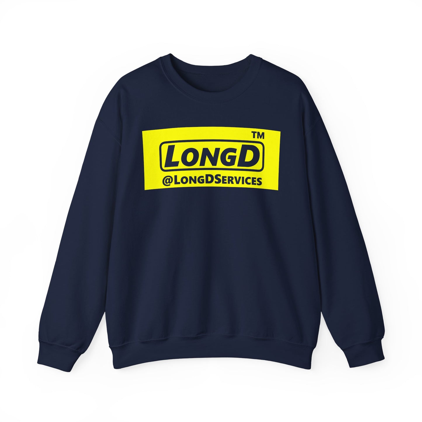 LongD negative reverse Tag logo crewneck sweatshirt