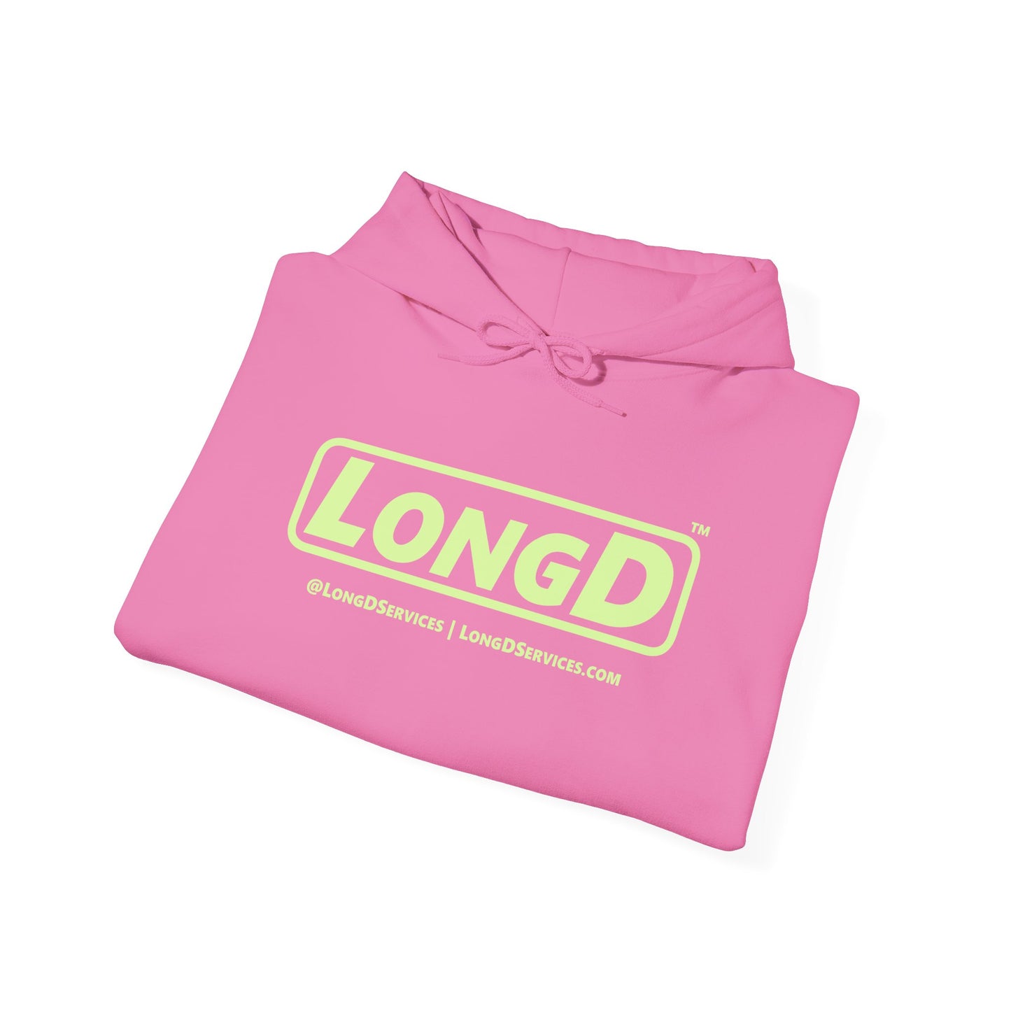 LongD® Logo Hoodie pastel green text