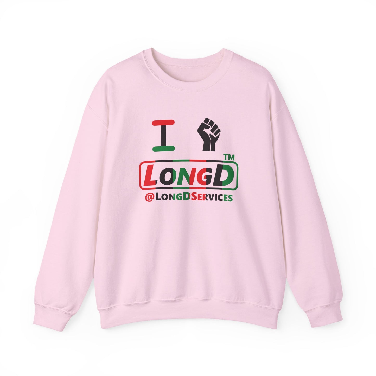 I fist LongD positive vertical 6-striped tag logo crewneck sweatshirt