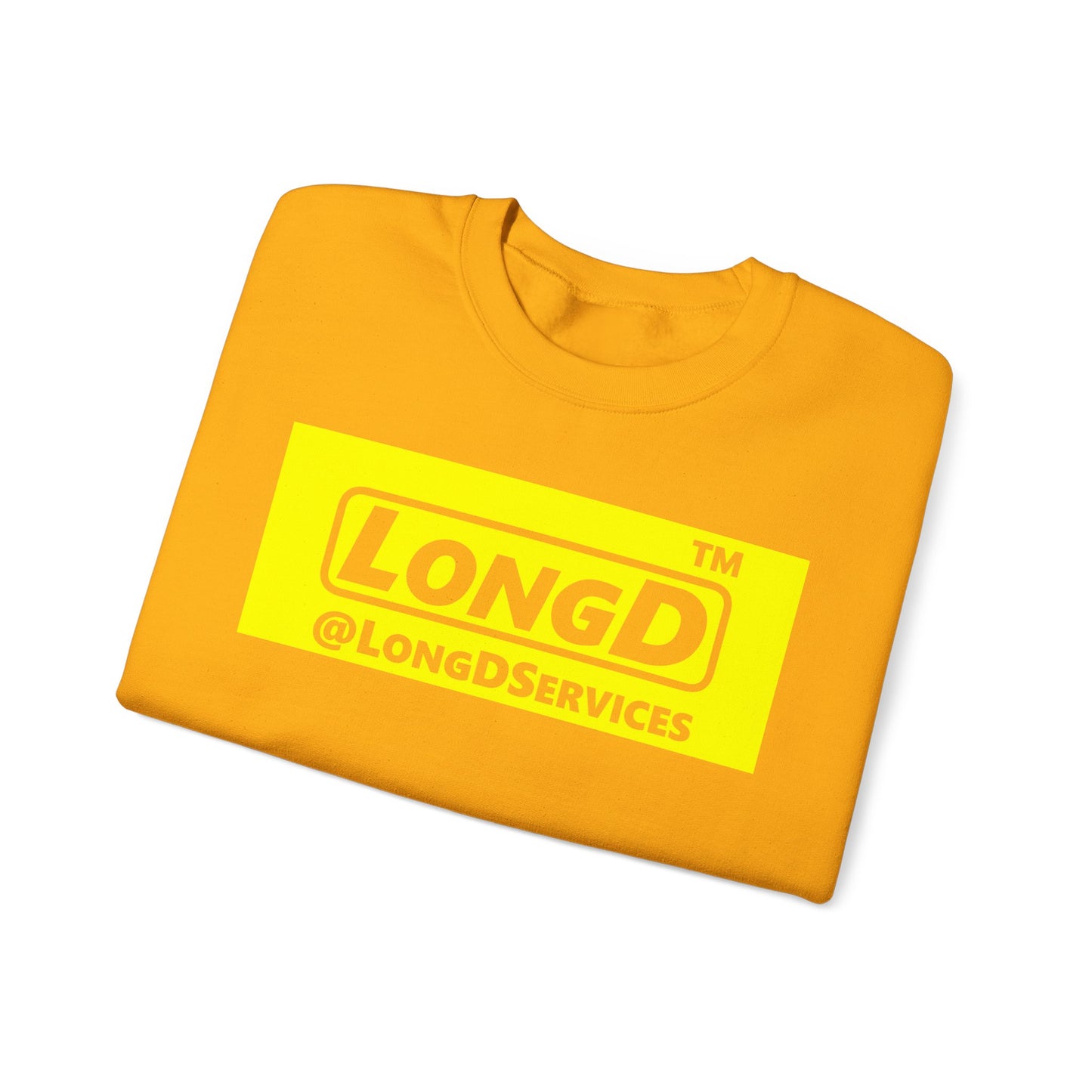 LongD negative reverse Tag logo crewneck sweatshirt
