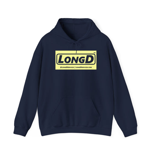 LongD® Logo Hoodie pastel negative yellow text