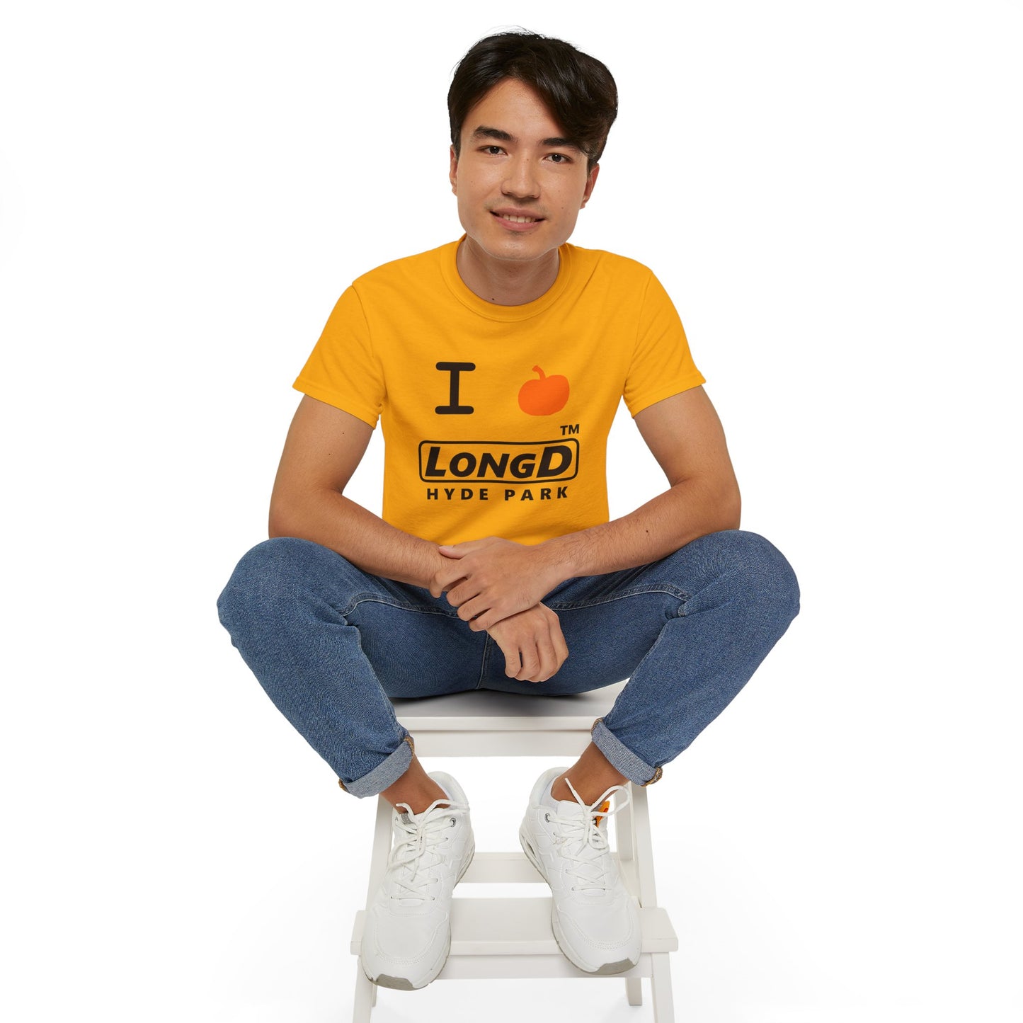I Pumpkin LongD® Logo Cotton Tee positive black basic Hyde Park logo