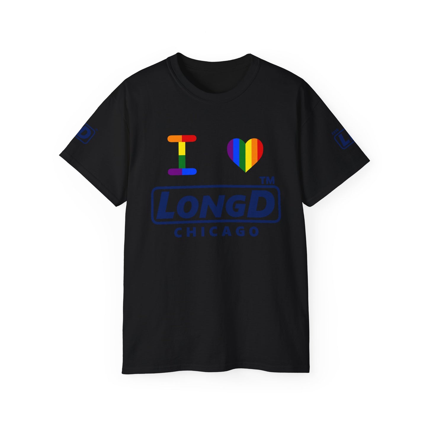 I Luv LongD official Chicago 4-print logo cotton tee (Pride colors)