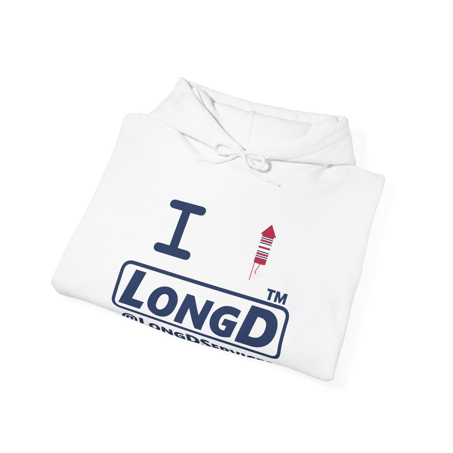 I firecracker LongD® positive basic official tag logo hoodie