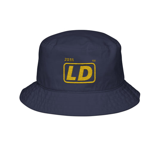 Embroidered alternate basic logo initials bucket hat