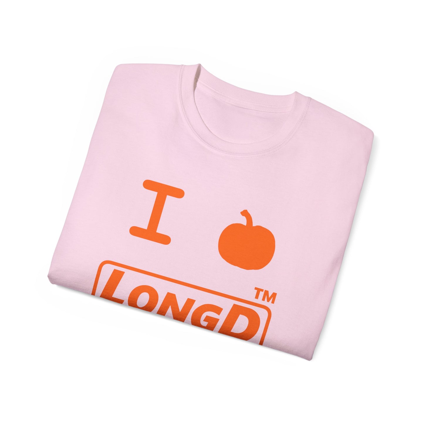 I Pumpkin LongD® Logo Cotton Tee positive orange basic tag logo