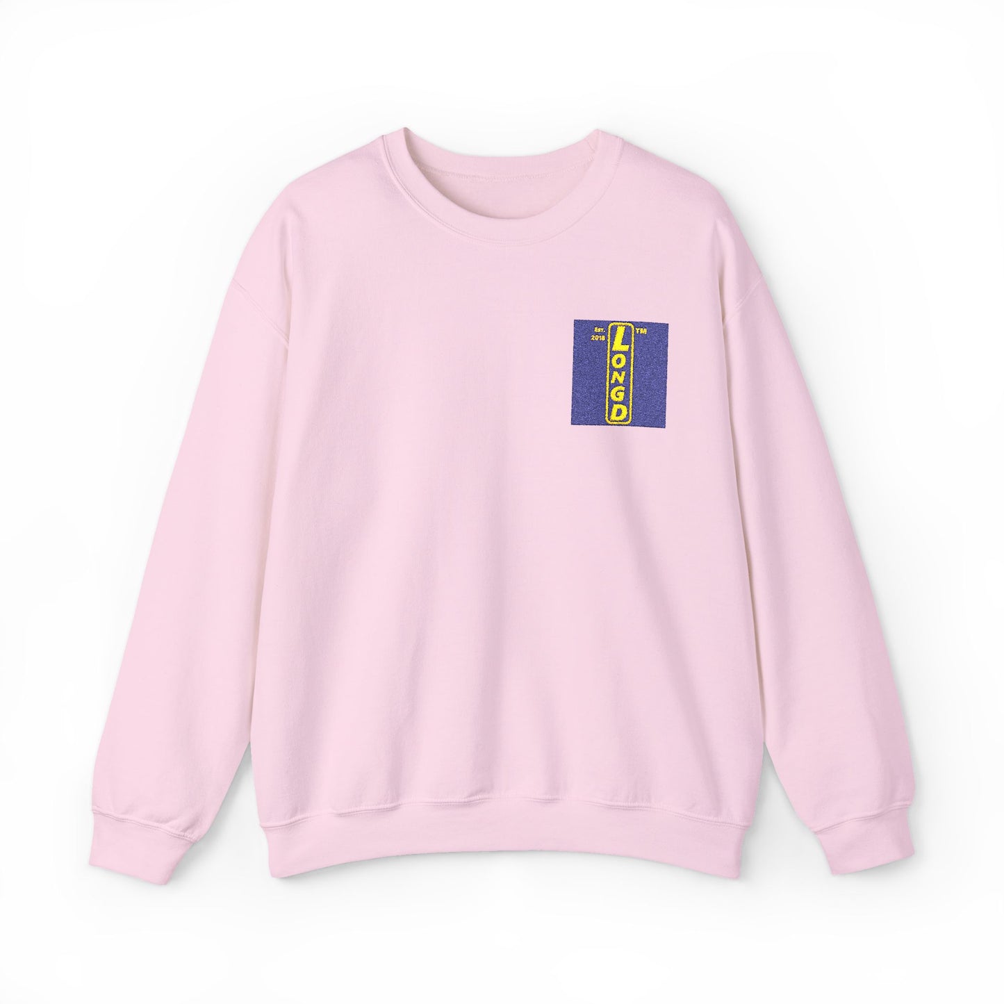 Embroidered Unisex Heavy Blend™ Crewneck Sweatshirt reverse logo upright