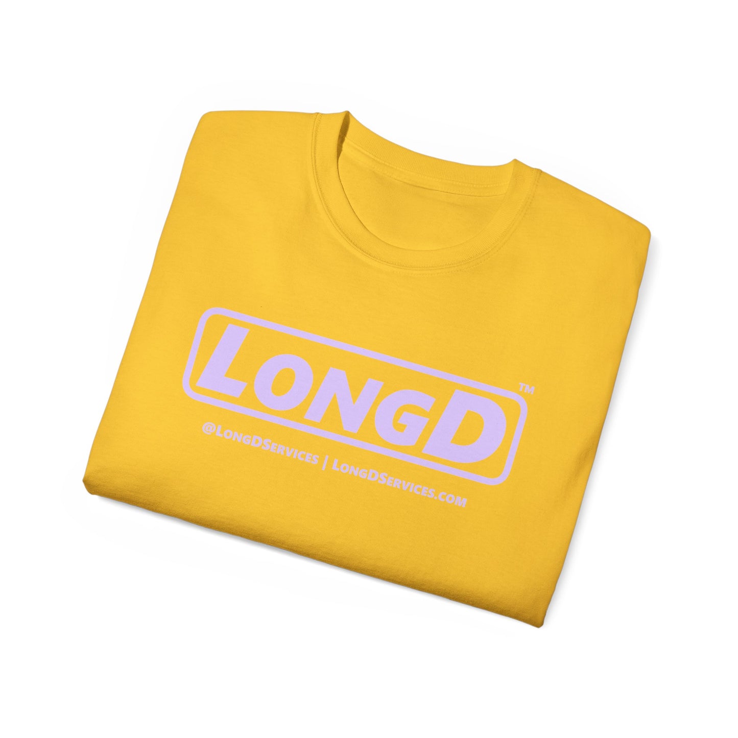 LongD® Logo Cotton Tee (Easter pastel purple in positive text)