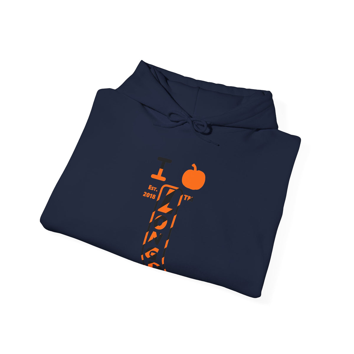 I pumpkin LongD Tag positive upright pixel-weighted 12-striped logo hoodie
