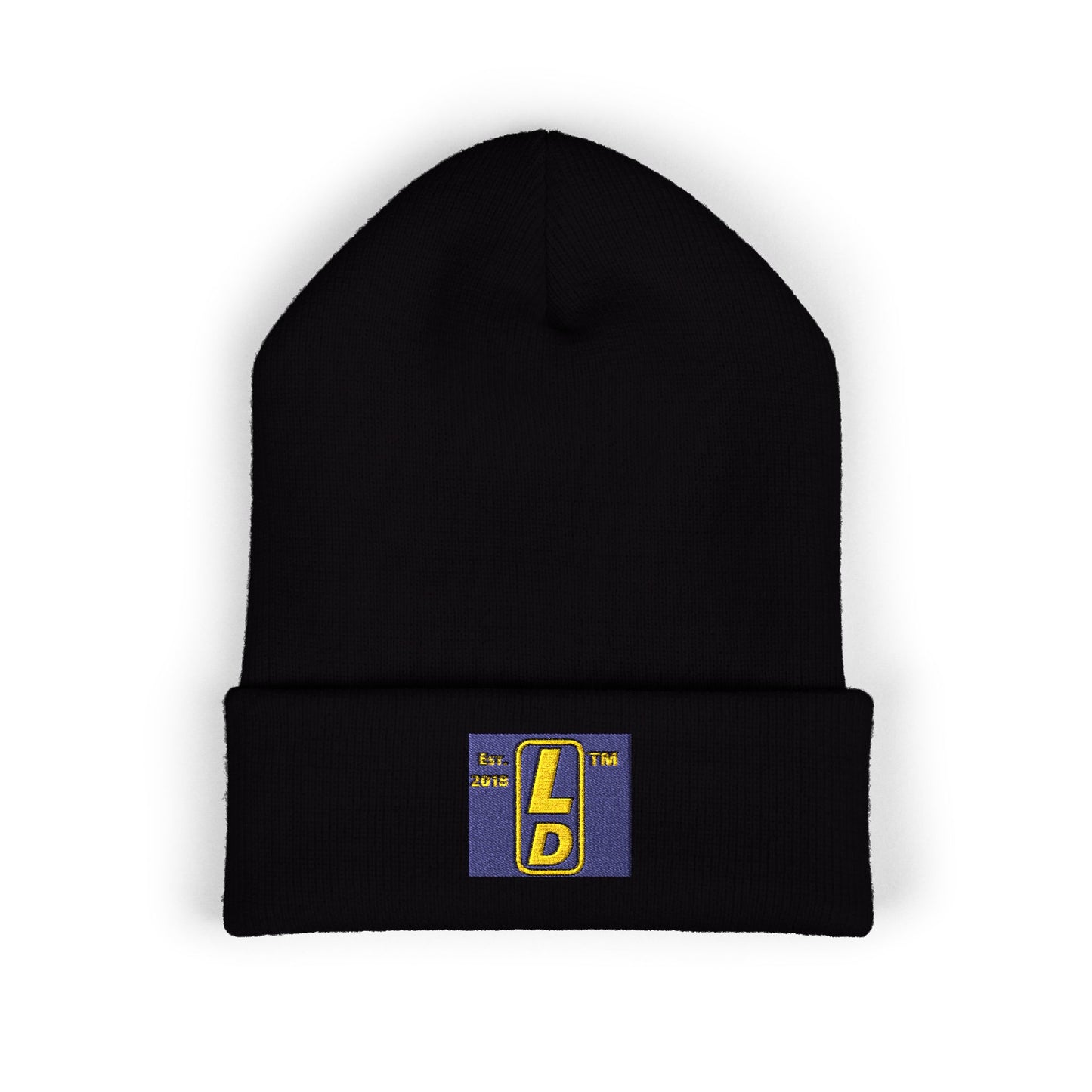 Embroidered Classic Cuffed Beanie reverse official logo upright initials
