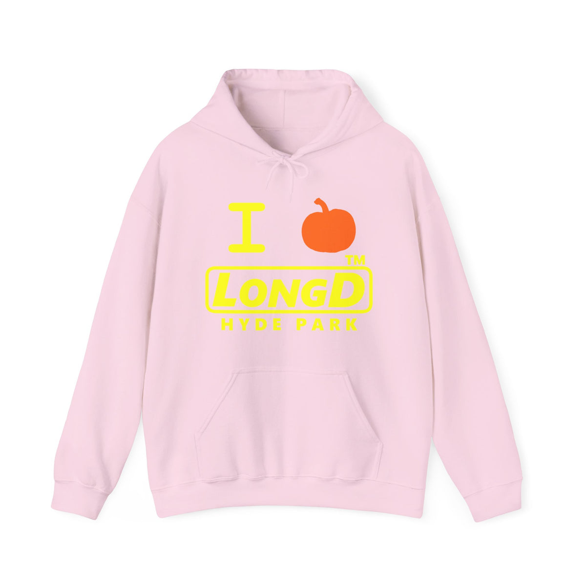 I pumpkin LongD Hyde Park positive alternate basic Yellow (FFFF00) logo hoodie