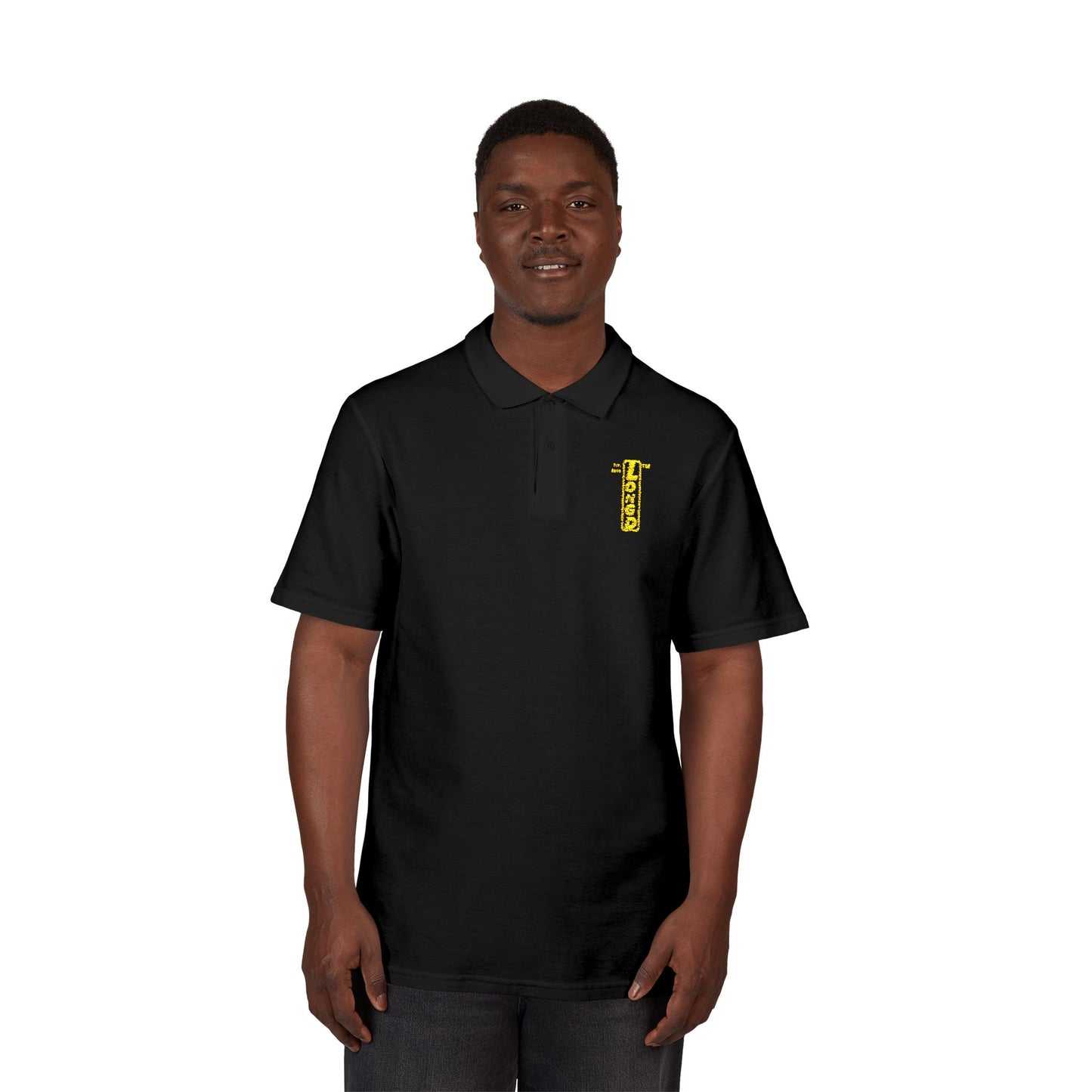 Embroidered LongD alternate basic logo upright polo shirt