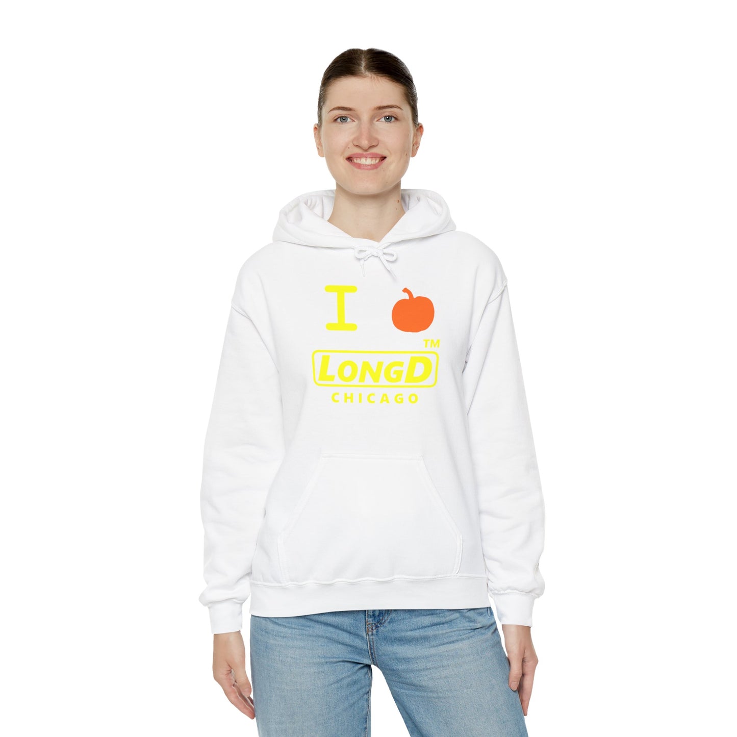 I Pumpkin LongD® Logo Hoodie yellow basic Chicago logo