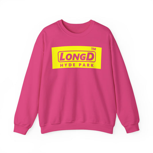 LongD negative reverse Hyde Park logo crewneck sweatshirt