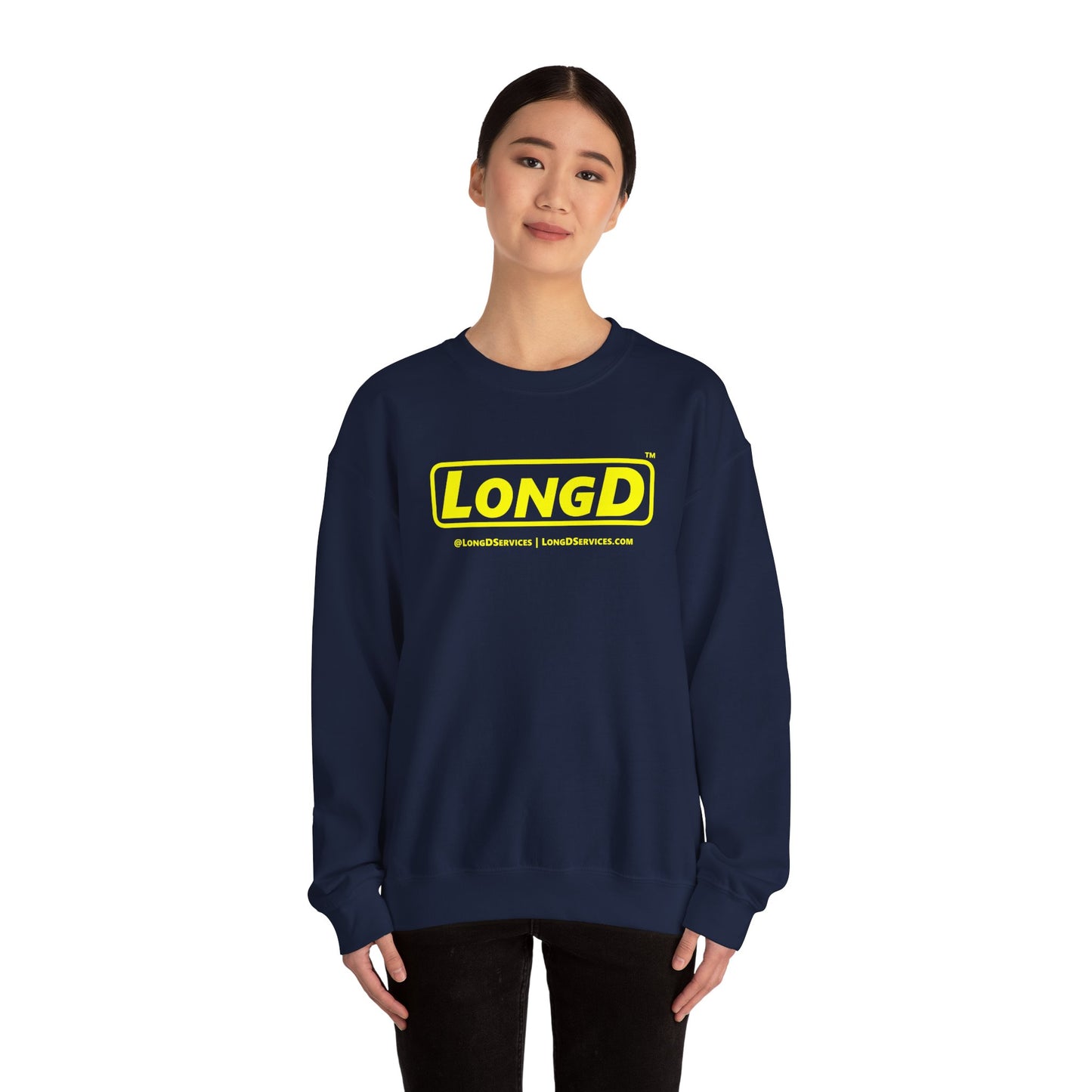 LongD reverse Tag logo crewneck sweatshirt