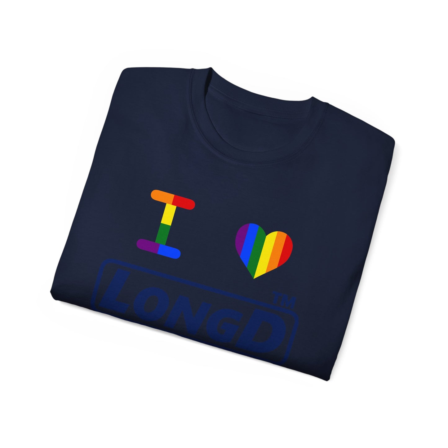I Luv LongD official Chicago logo cotton tee (Pride colors)