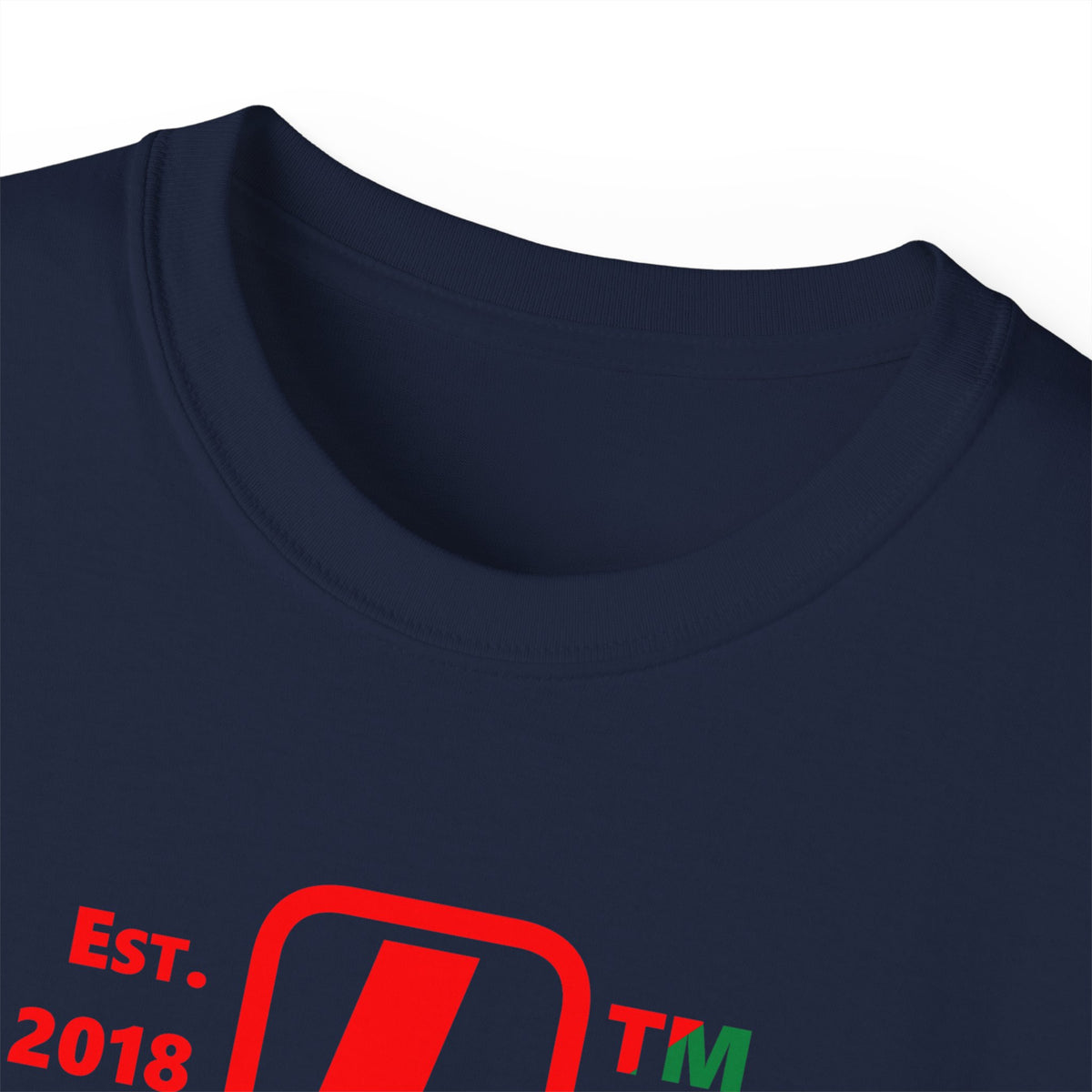 LongD Hyde Park positive upright pixel-weighted 4-striped logo (Xmas colors) cotton tee