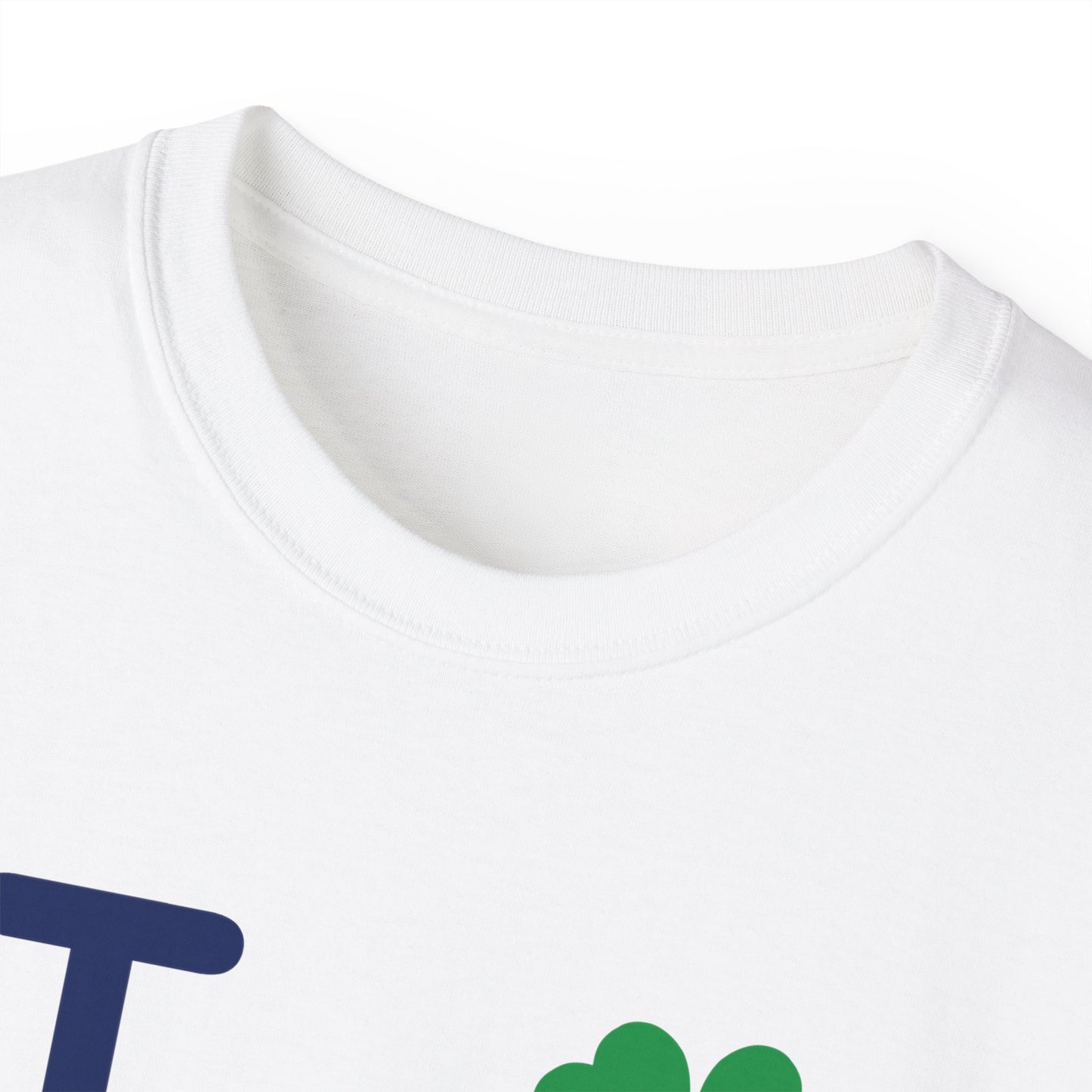 I Clover LongD® Logo Cotton Tee (St. Patrick's Day -Navy with 4-leaf clover)