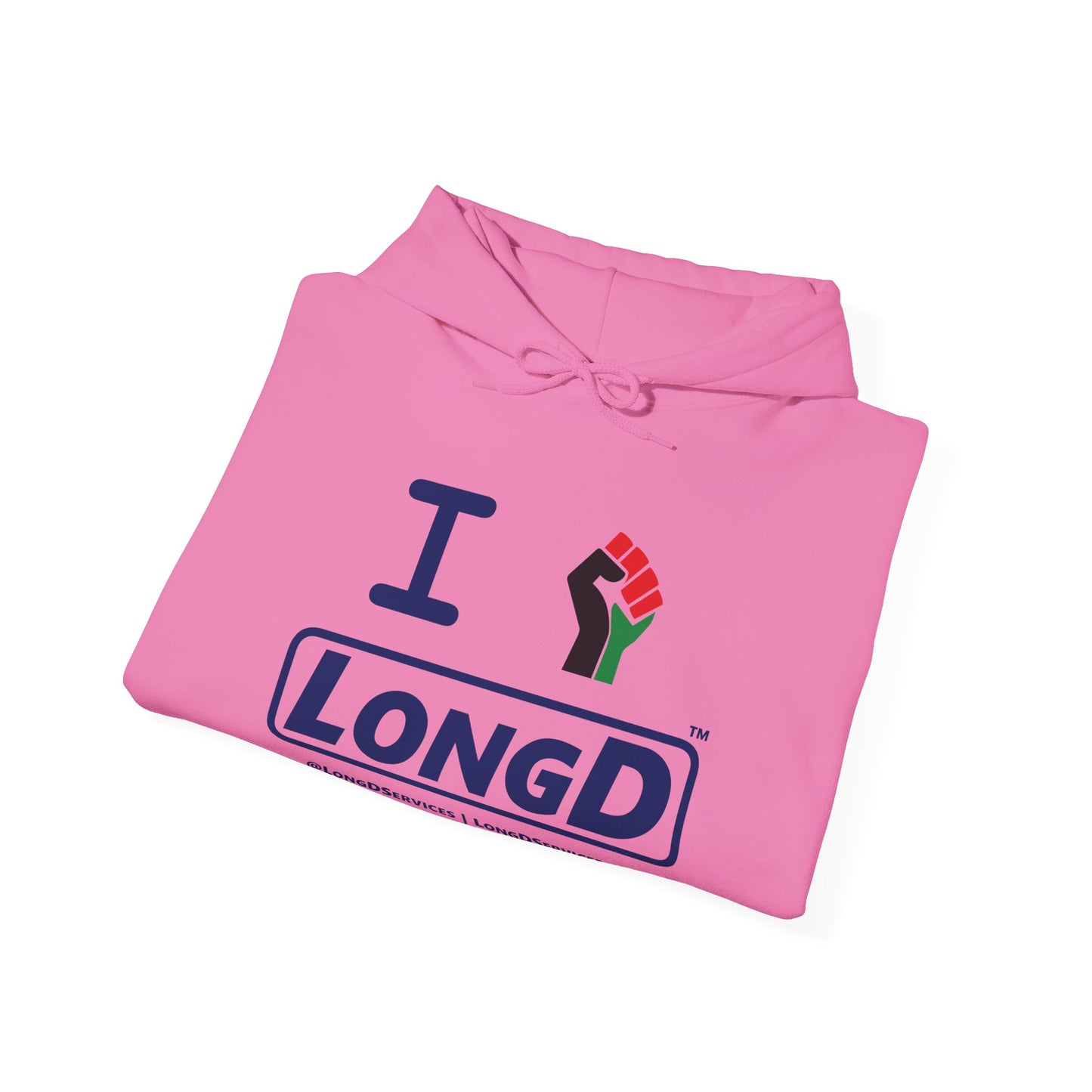 I Fist LongD® Official Logo Hoodie with Juneteenth multicolored fist