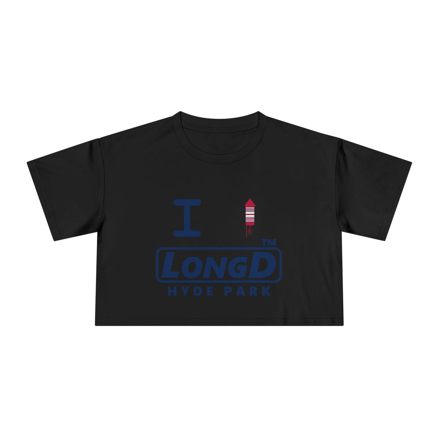 I firecracker LongD official basic Hyde Park Logo Crop Tee (Patriotic colors)