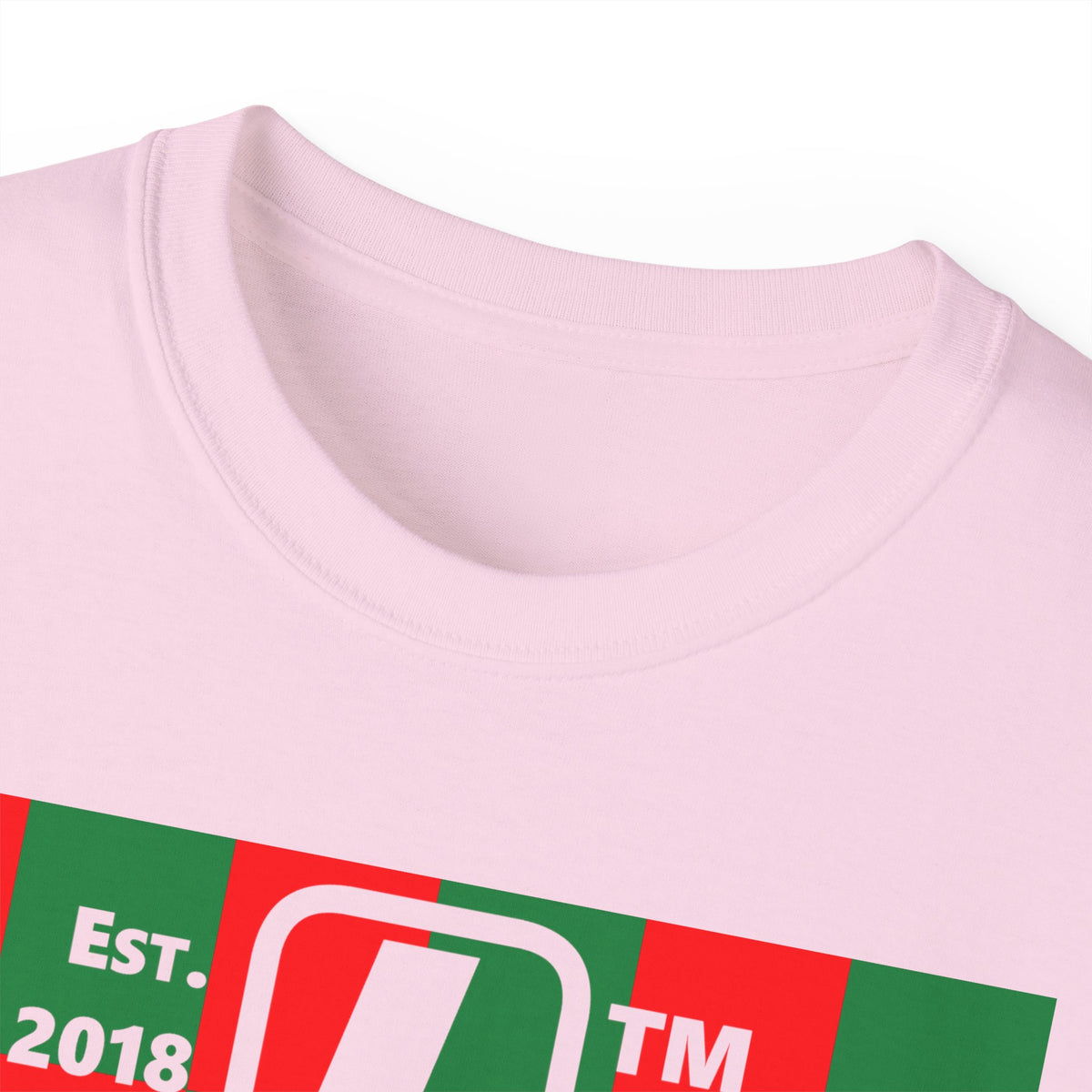 LongD Hyde Park negative upright checkered logo (Xmas colors) cotton tee