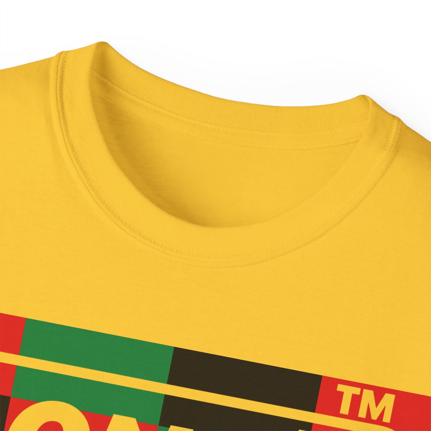 LongD negative 3x4 Chicago logo cotton tee (Juneteenth colors)