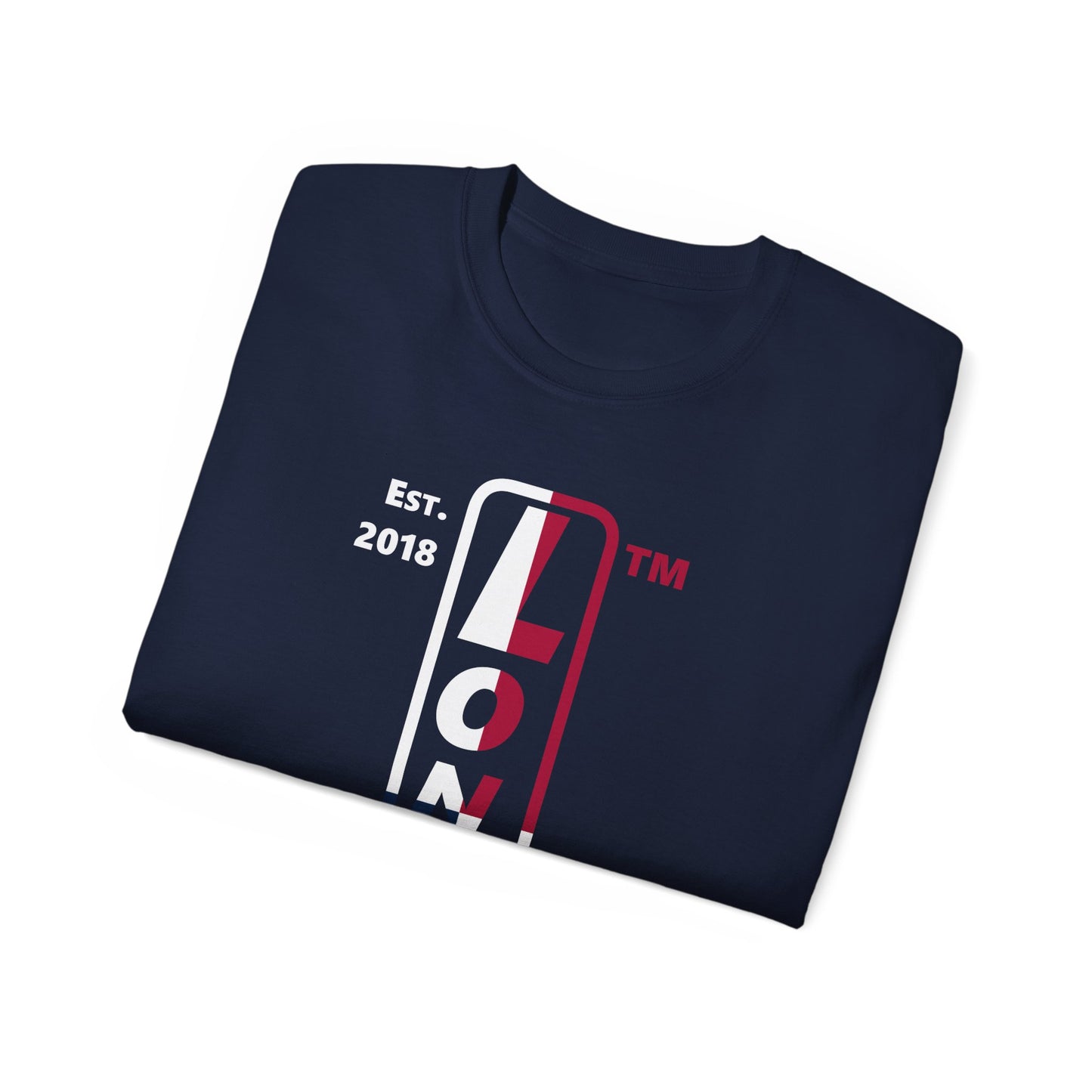 LongD cotton tee positive quarters Chicago upright logo (Patriotic colors)