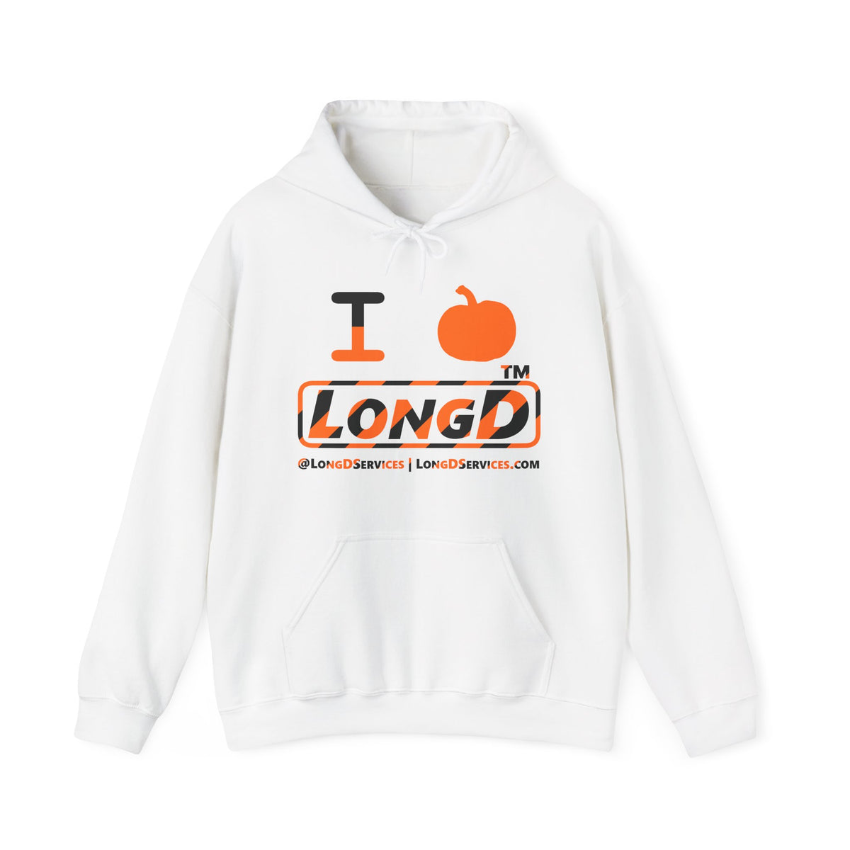 I pumpkin LongD Tag-domain positive 12-striped logo hoodie