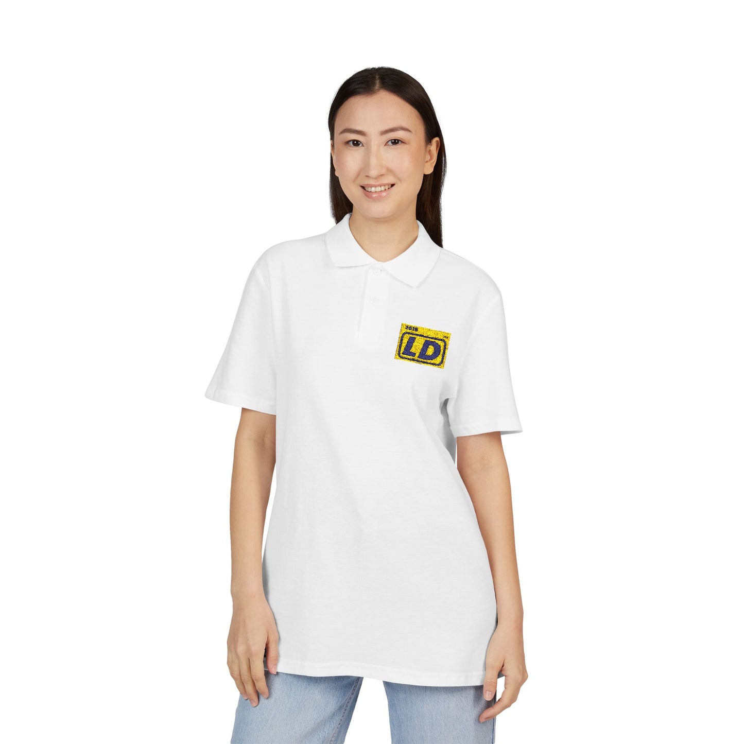Embroidered LongD official logo initials polo shirt