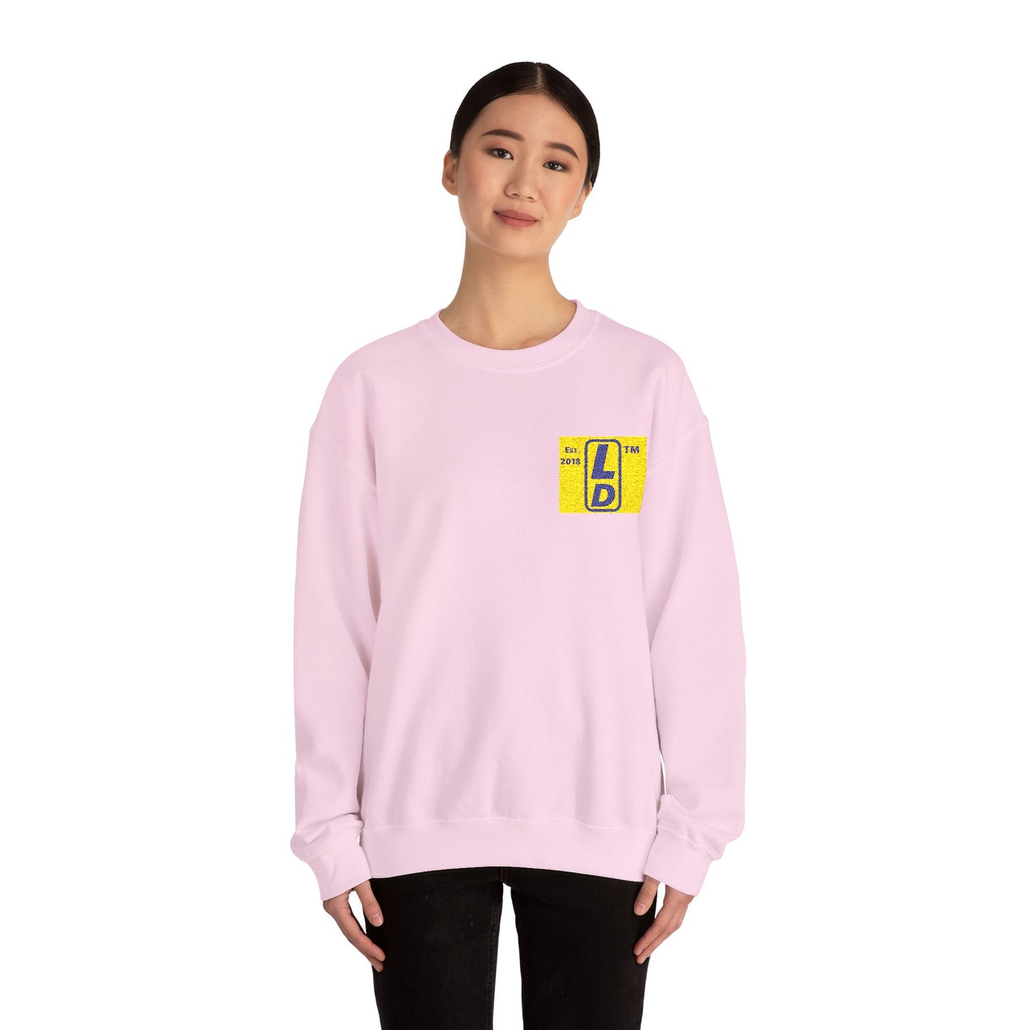 Embroidered Unisex Heavy Blend™ Crewneck Sweatshirt official logo upright initials