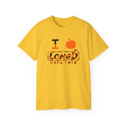 I pumpkin LongD Hyde Park positive 12-striped logo cotton tee