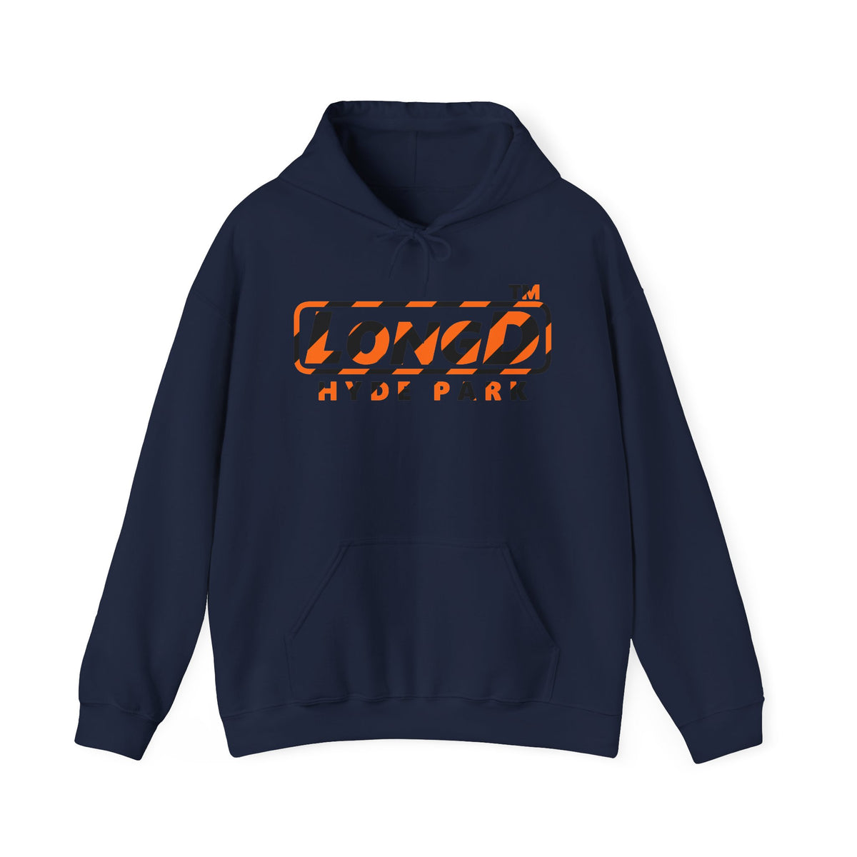 LongD Hyde Park positive 12-striped logo (Halloween colors) hoodie