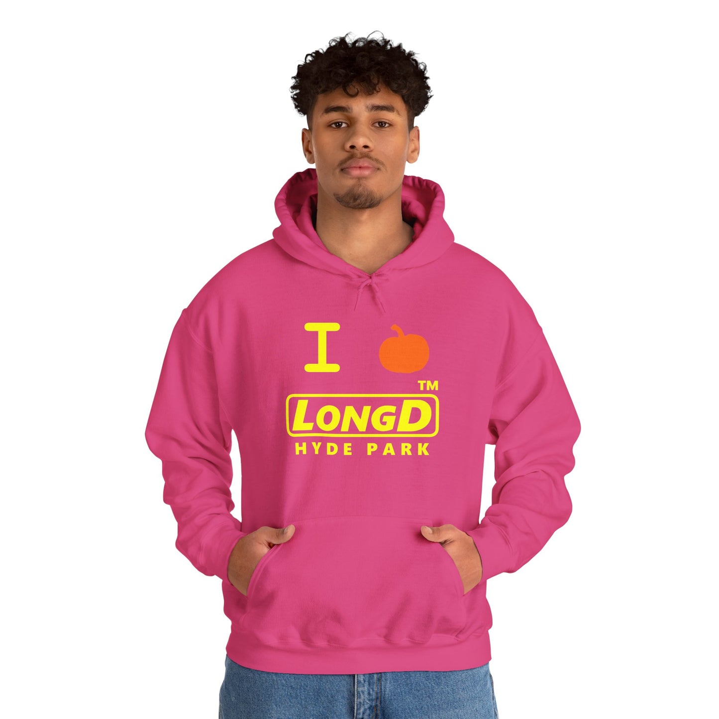 I Pumpkin LongD® Logo Hoodie yellow basic Hyde Park logo