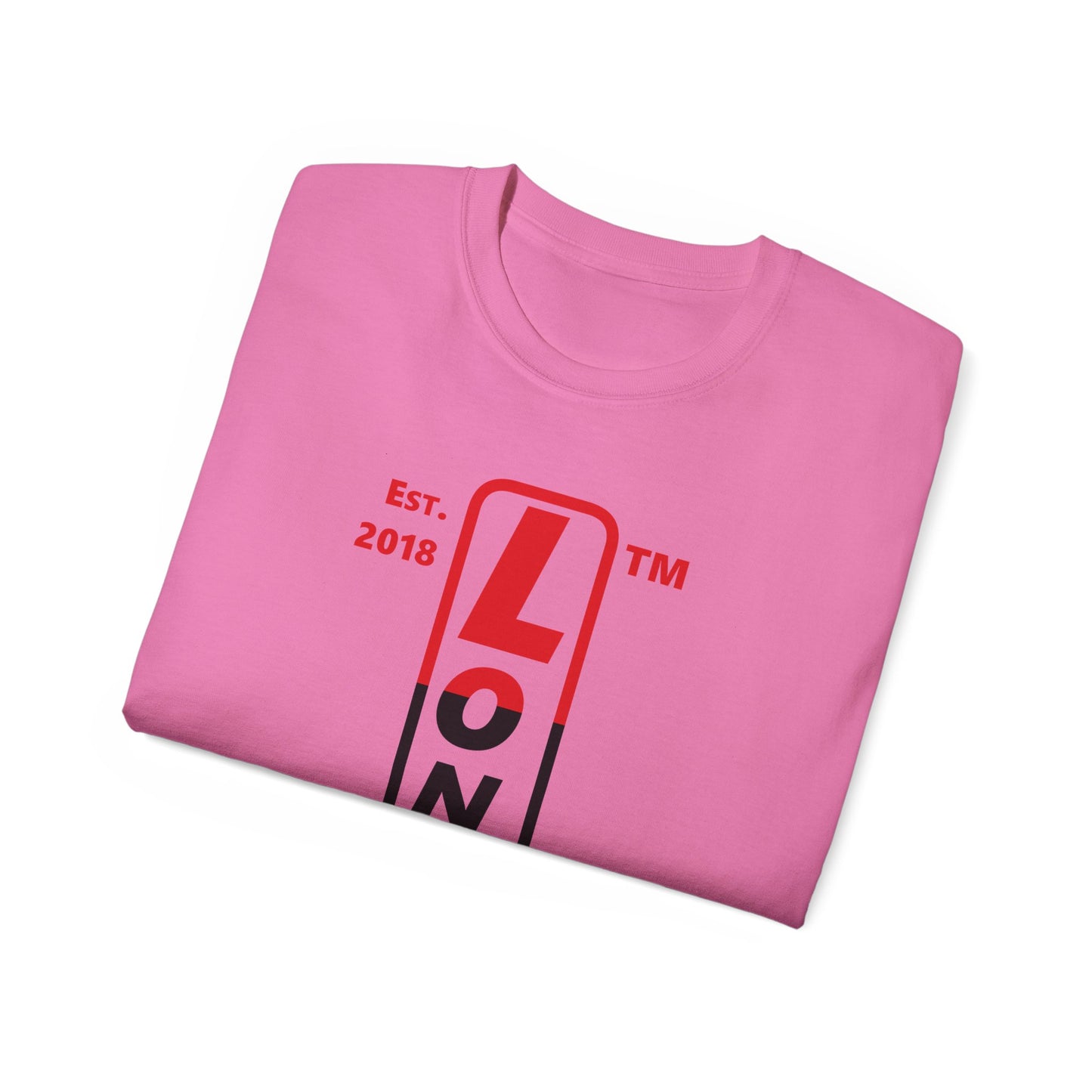 LongD Cotton Tee positive horizontal striped Chicago upright logo (Juneteenth colors)