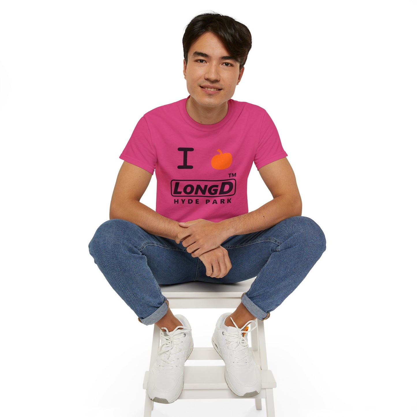 I Pumpkin LongD® Logo Cotton Tee positive black basic Hyde Park logo