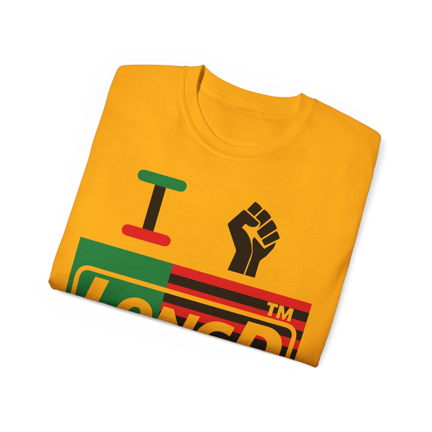 I fist LongD negative flag tag-domain logo cotton tee