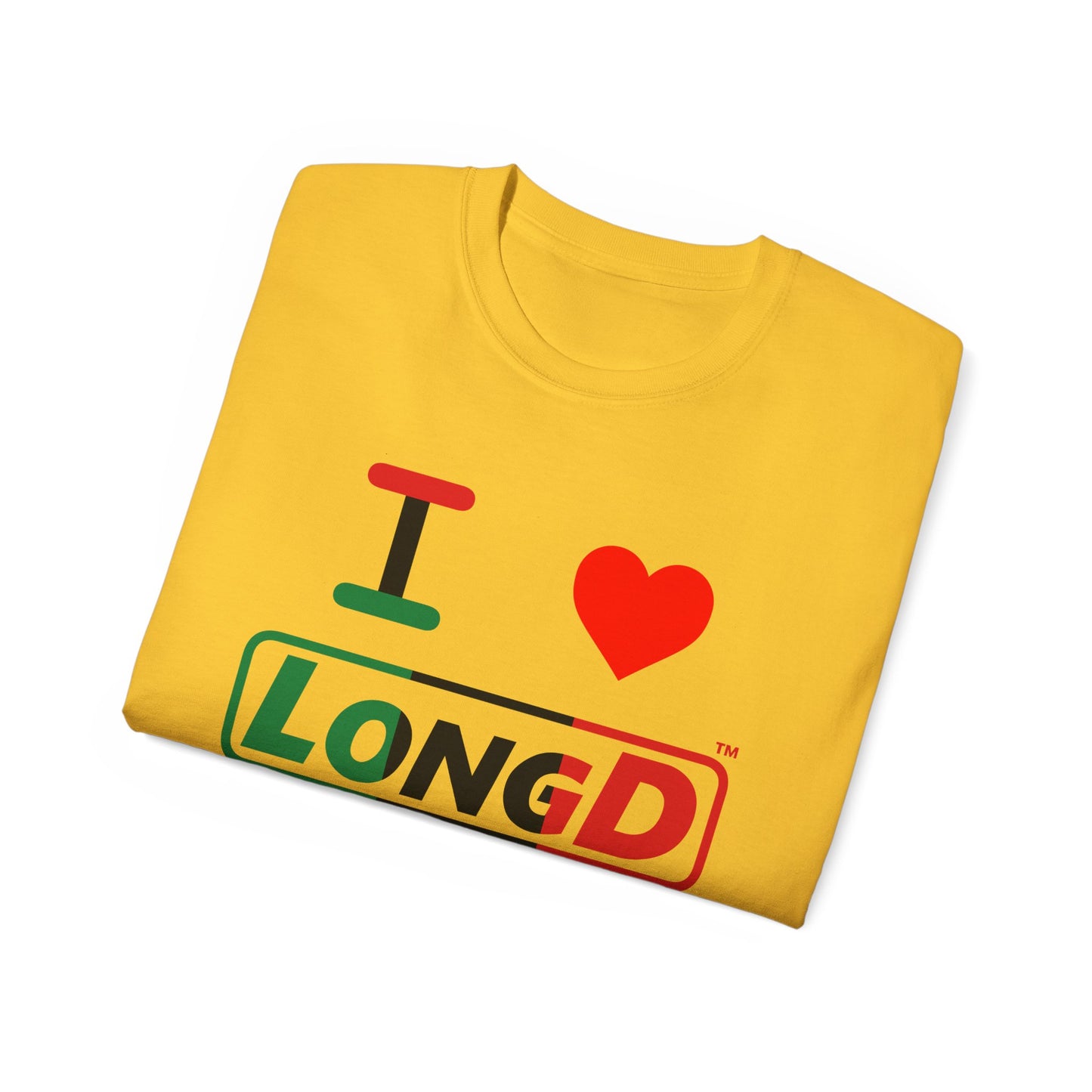 I Luv LongD® Logo Cotton Tee Juneteenth positive thirds text
