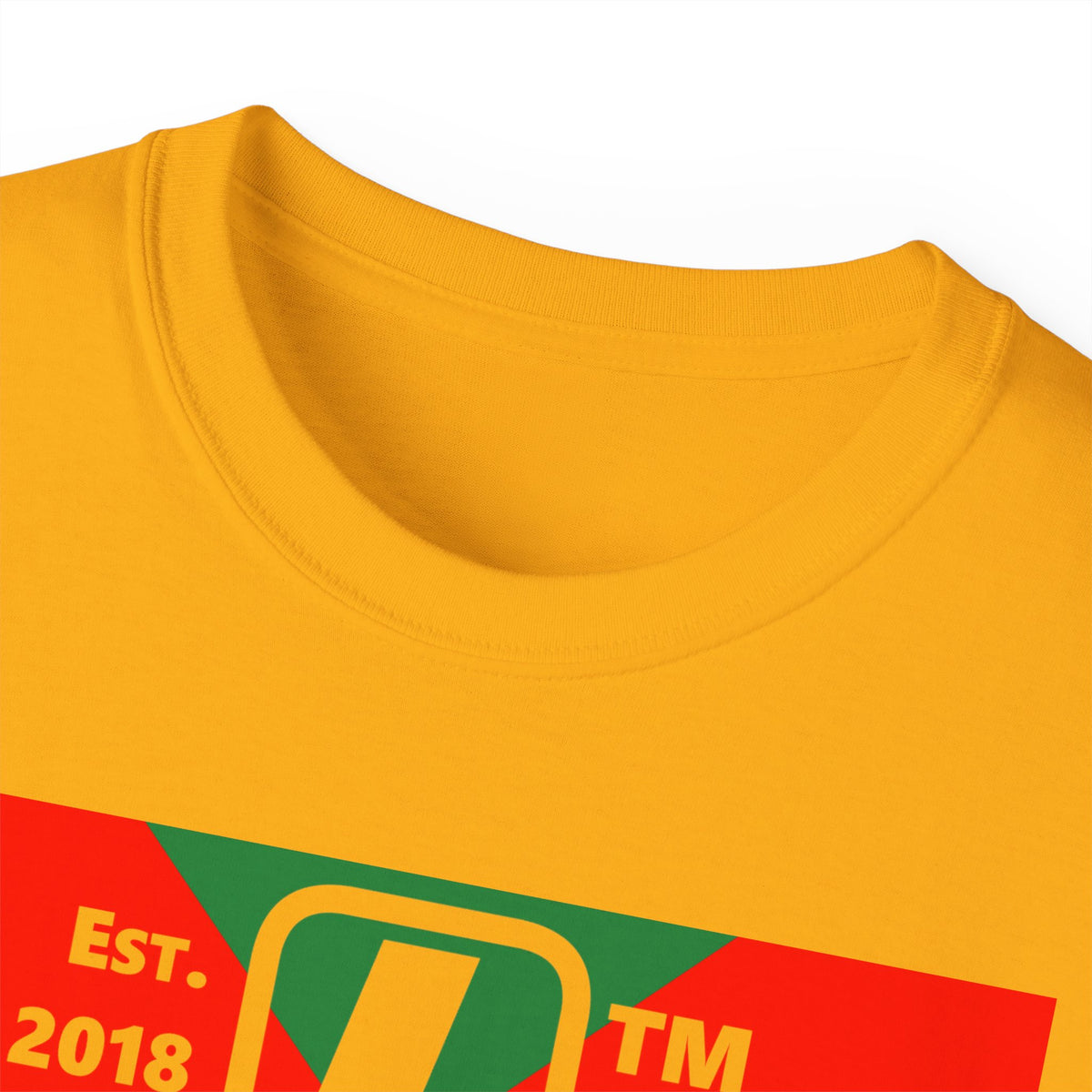 LongD Chicago negative upright downward chevron logo (Xmas colors) cotton tee