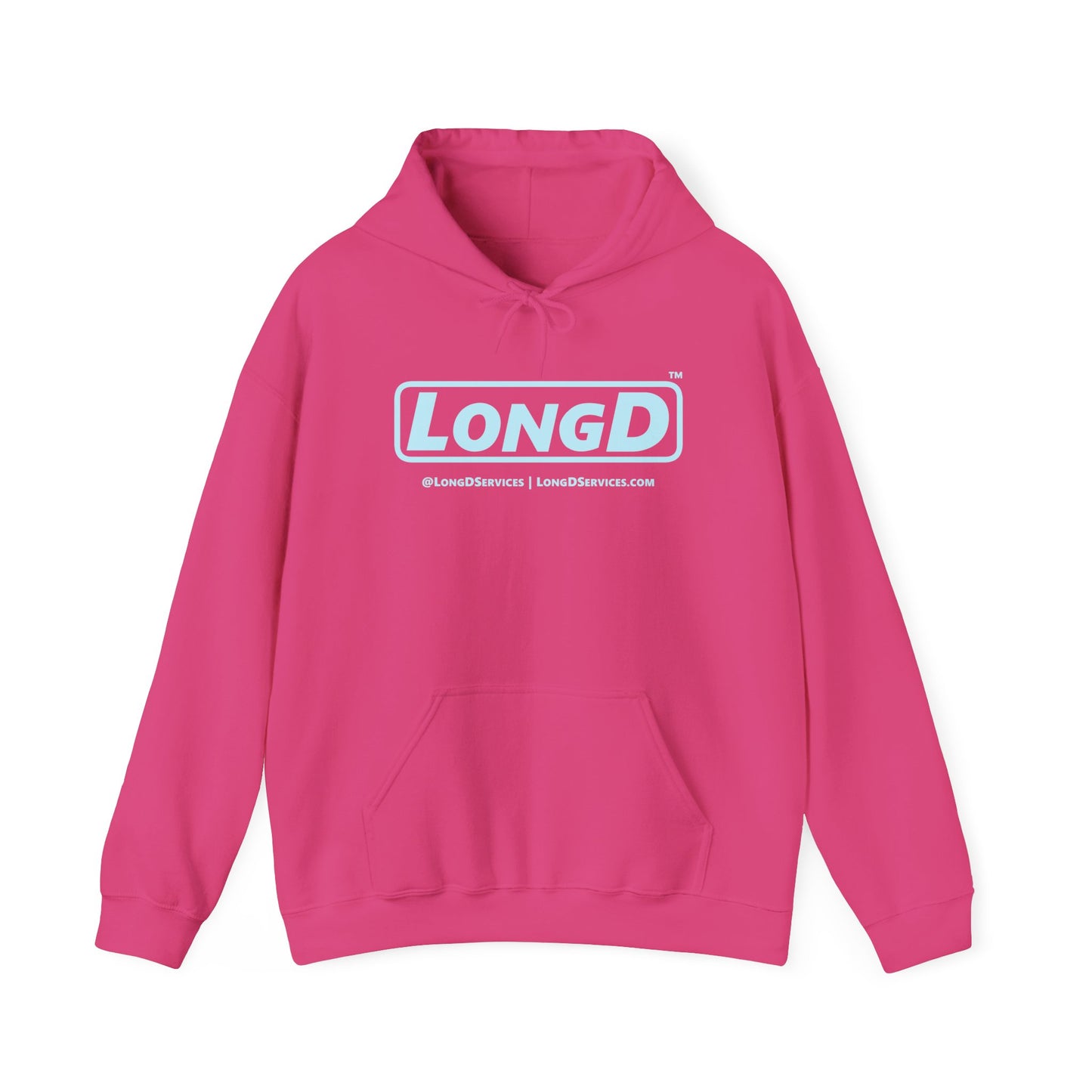 LongD® Logo Hoodie pastel blue text