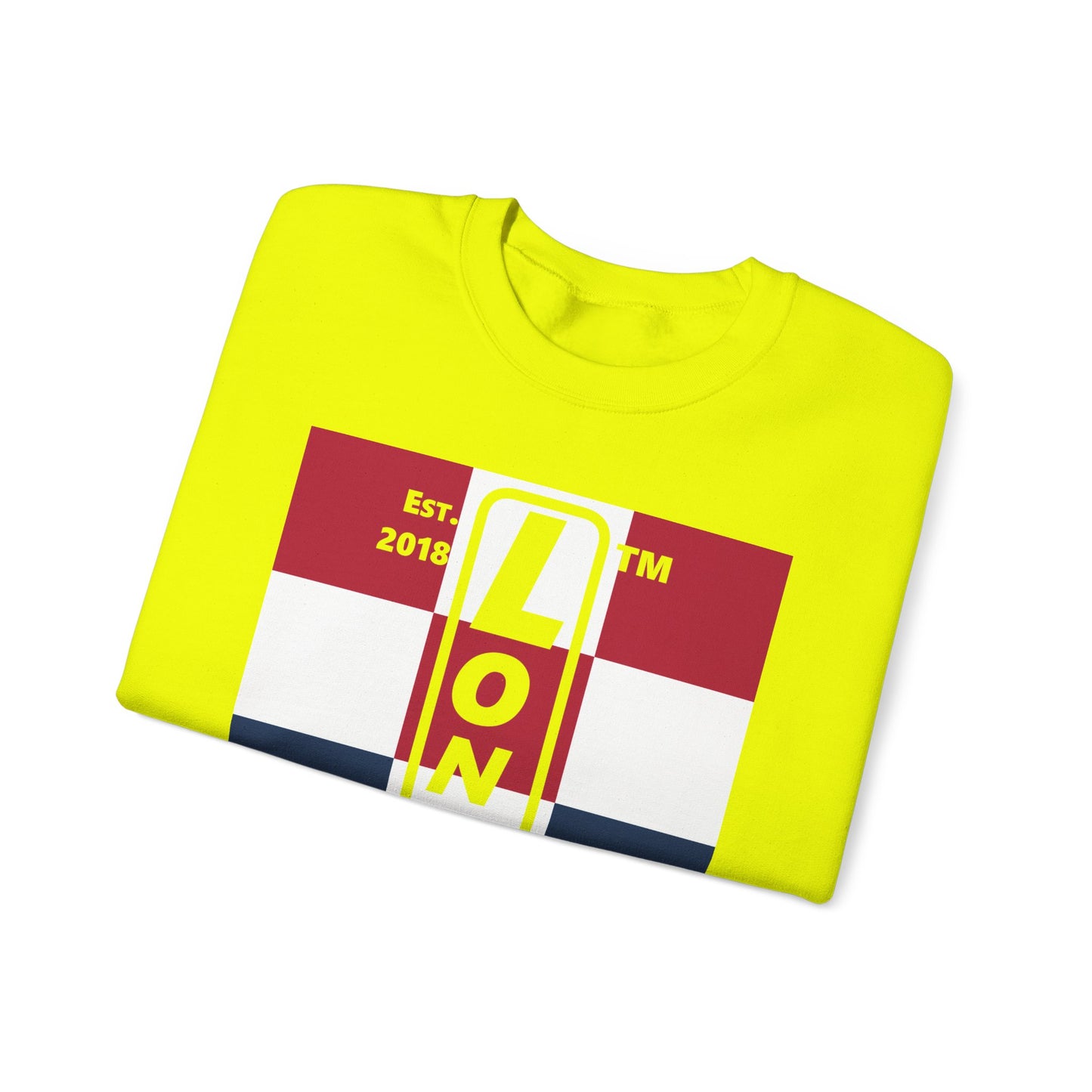 LongD negative 4x3 Chicago logo crewneck sweatshirt (patriotic colors)