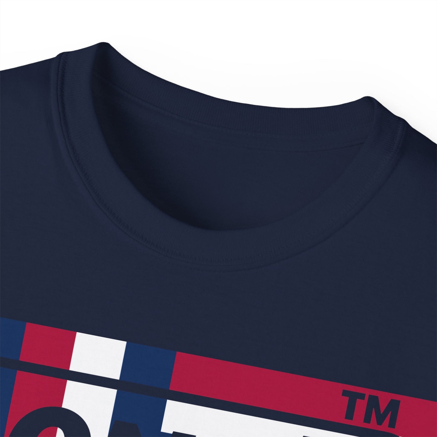 LongD negative modified windmill Chicago logo cotton tee (patriotic colors)