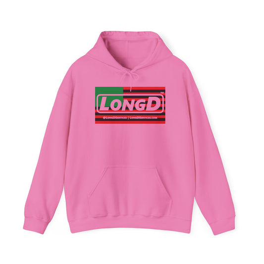 LongD® Logo Hoodie with Juneteenth negative flag