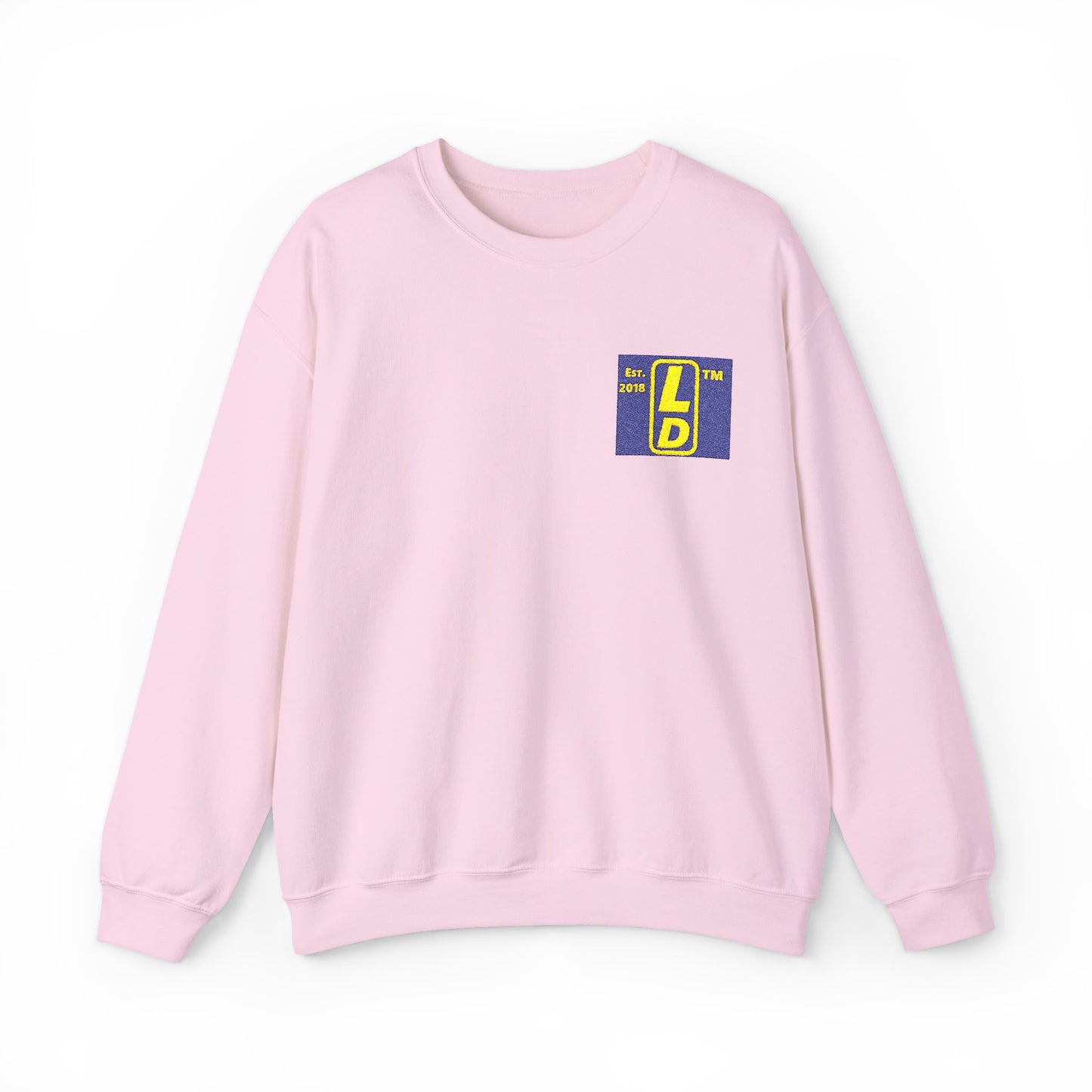 Embroidered Unisex Heavy Blend™ Crewneck Sweatshirt reverse logo upright initials