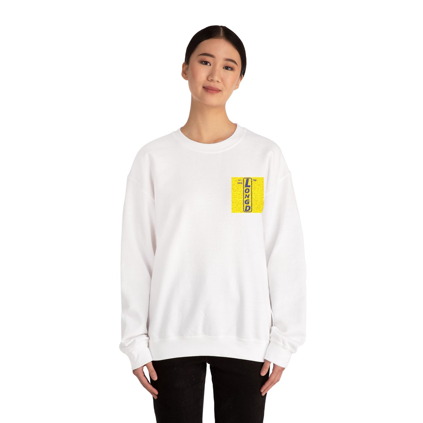 Embroidered Unisex Heavy Blend™ Crewneck Sweatshirt official logo upright