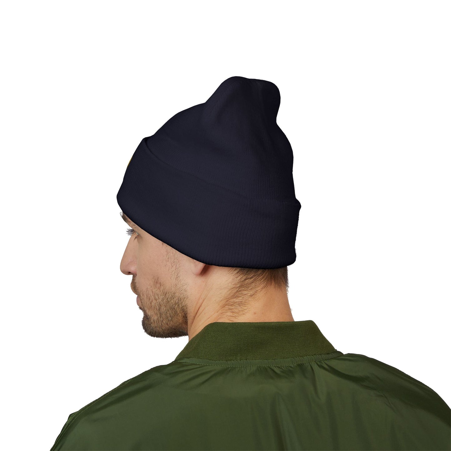 Embroidered Classic Cuffed Beanie official logo upright