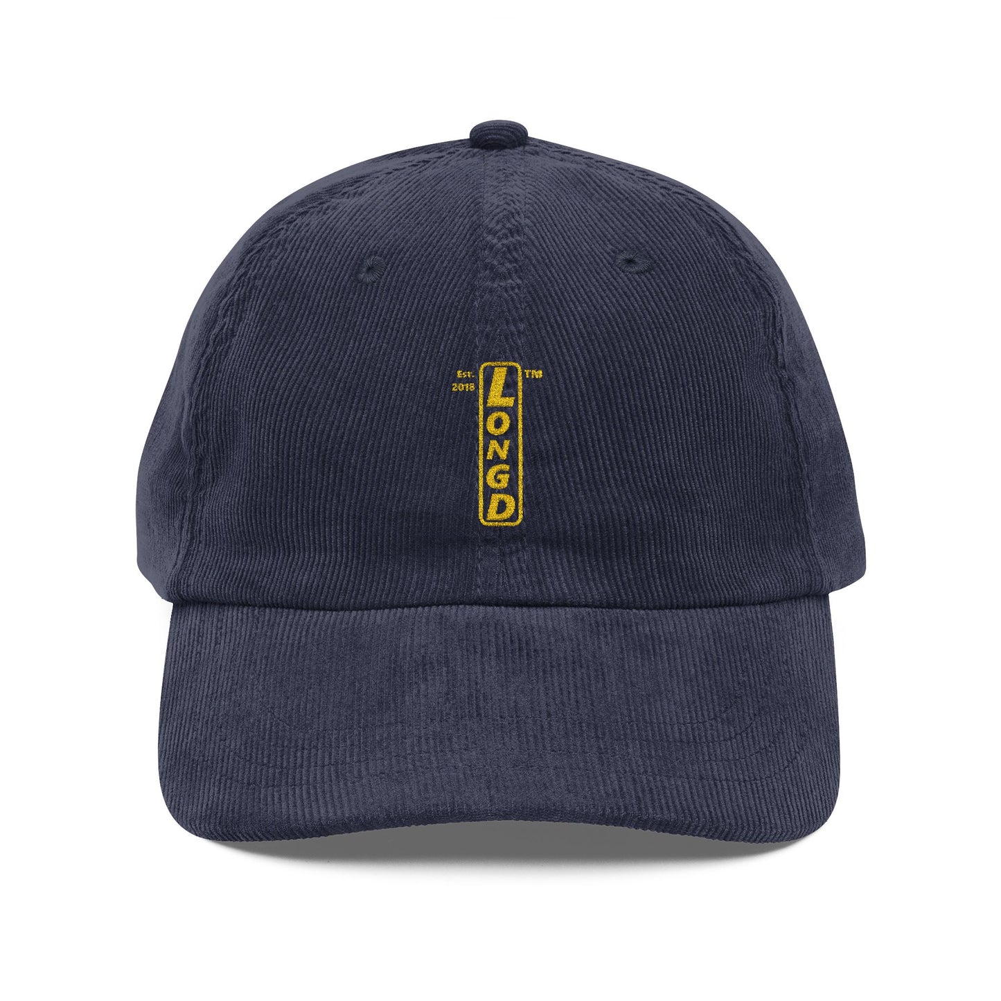 Embroidered Corduroy Cap reverse basic logo upright