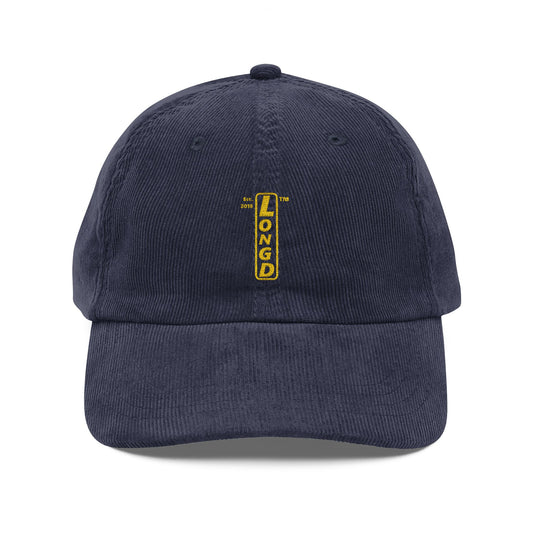 Embroidered Corduroy Cap reverse basic logo upright