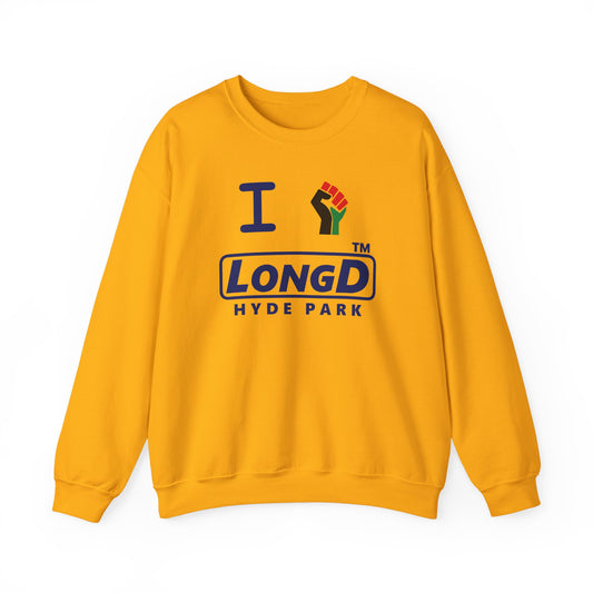 I fist LongD official basic Hyde Park logo crewneck sweatshirt